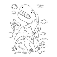 Mes planches d'artiste à colorier - Super colos Dinosaures