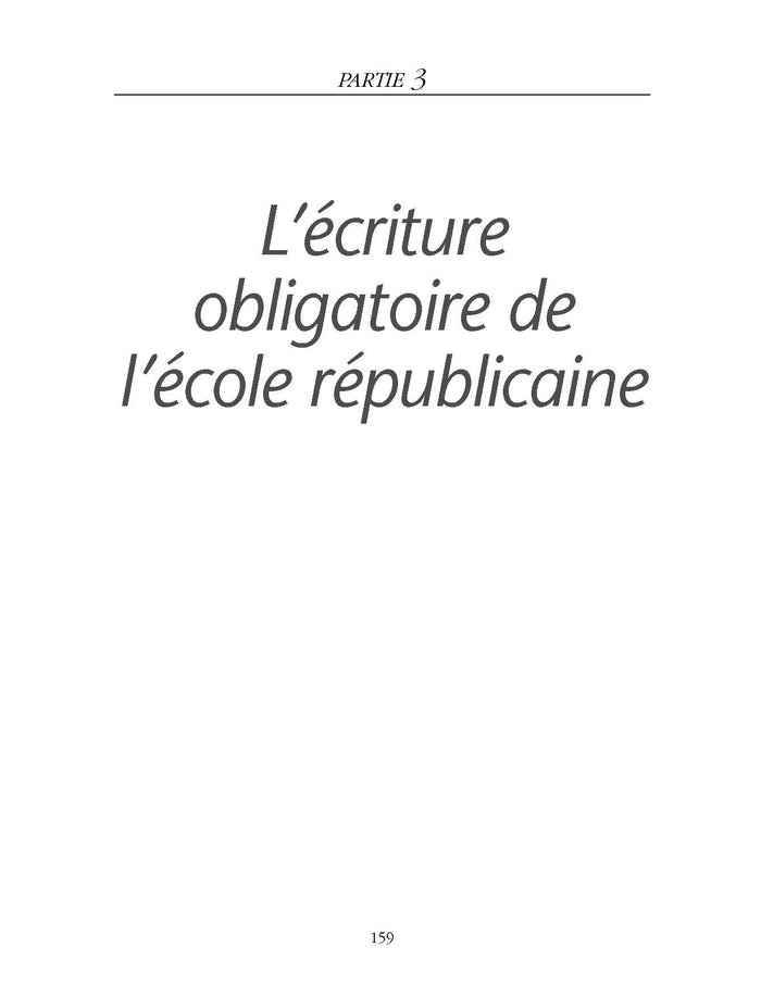 L'école et l'écriture obligatoire
