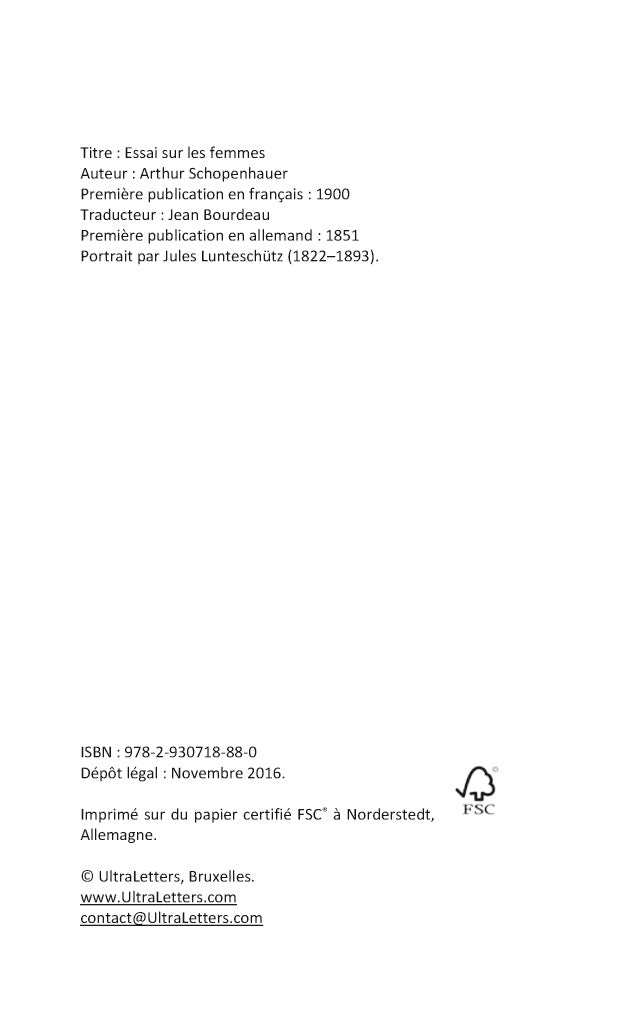 Essai sur les femmes