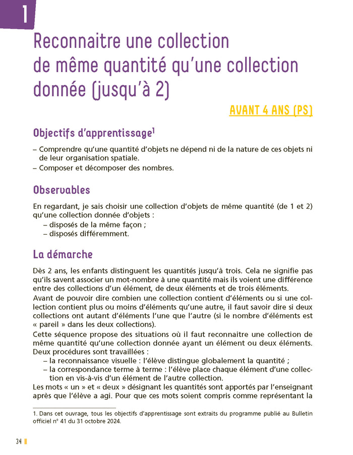 Enseigner le nombre à l'école maternelle PS, MS, GS