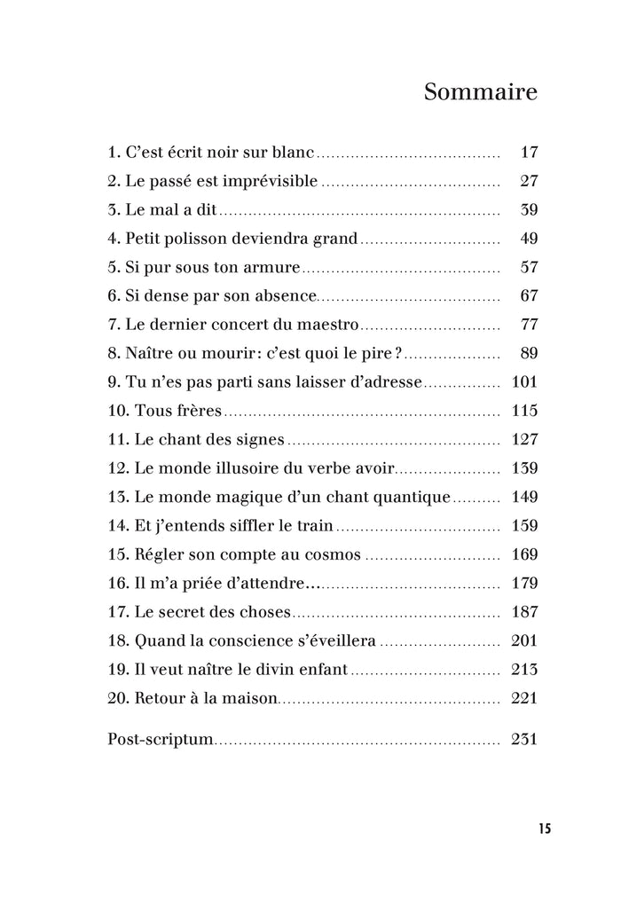 Tu n'es pas parti sans laisser d'adresse