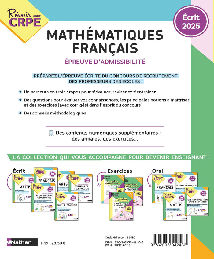 CRPE écrit compil Maths Français - nouveau concours 2025