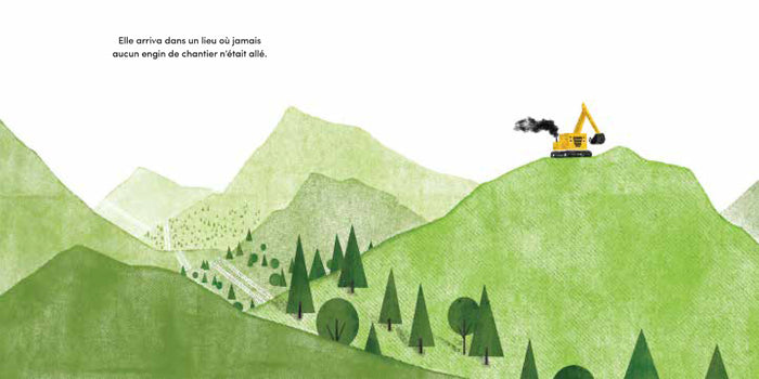 La pelleteuse et la fleur