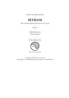 SETHAM roman initiatique spirituel