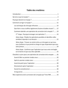 Le guide de la correction de la myopie