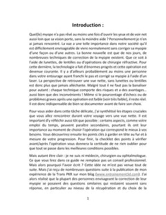 Le guide de la correction de la myopie