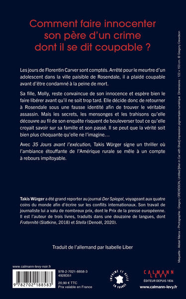 35 jours avant l'exécution