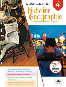 Mes fiches d'activités Histoire Géographie EMC 4e 2025