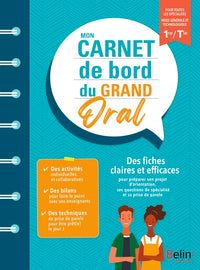 Mon carnet de bord Grand oral 1re terminales