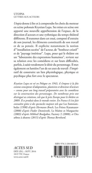 Utopia: Lettres aux acteurs