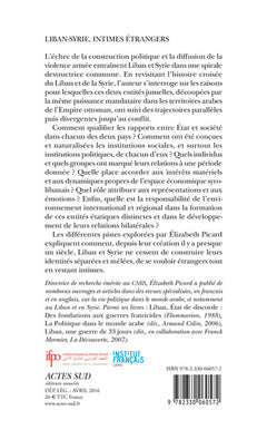 Liban-syrie, intimes étrangers