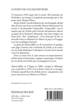une requête de Bruno Schulz