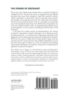 The Power of Restraint