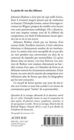 Johannes Brahms par ses lettres