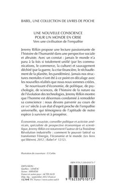 Une nouvelle conscience pour un monde en crise