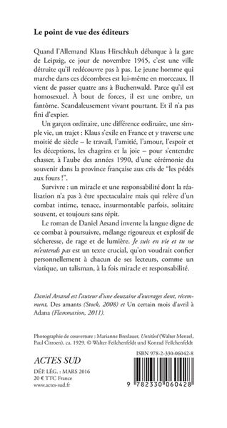 Je suis en vie et tu ne m'entends pas