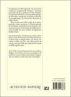 Contribution à la théorie générale suivi de joyo ne chante plus