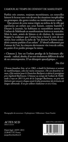 L'amour au temps de l'enfant de Mahlstadt