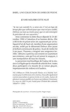 Je vais mourir cette nuit