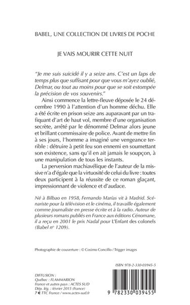 Je vais mourir cette nuit