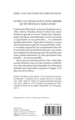 Lettre à un paysan sur le vaste merdier qu'est devenue l'agriculture