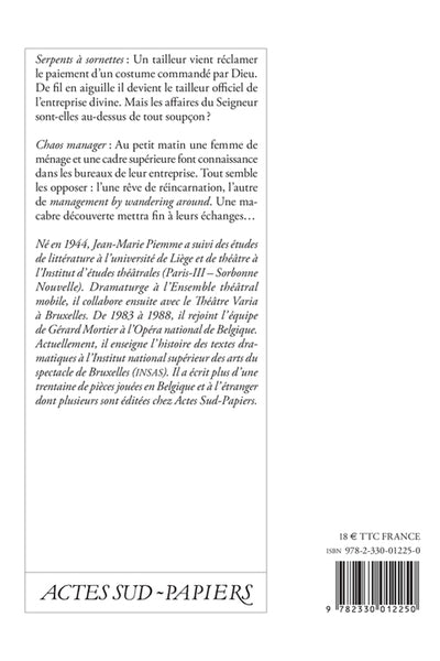 Serpents à sornettes suivi de Chaos manager