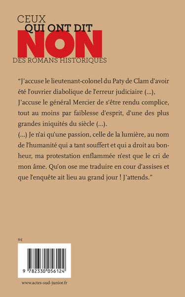 Emile Zola : "Non à l'erreur judiciaire"