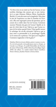 L'acteur singulier