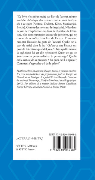 L'acteur singulier