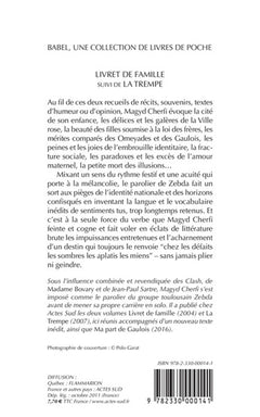 Livret de famille suivi de La Trempe