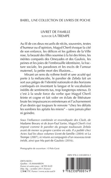 Livret de famille suivi de La Trempe