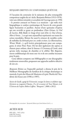 Benjamin Britten ou l'impossible quiétude