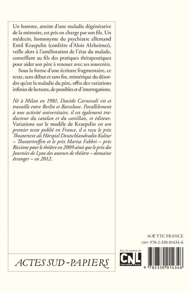 Variations sur le modèle de Kraepelin