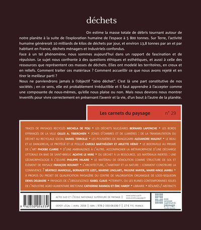 Les Carnets du paysage n° 29 - Déchets