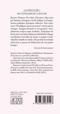 Dictionnaire de la rature