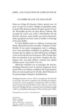 Un verre de lait, s'il vous plaît