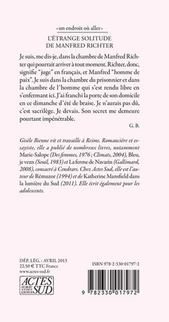 L'étrange solitude de Manfred Richter