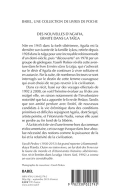 Des nouvelles d'Agafia, ermite dans la taïga