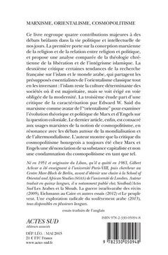 Marxisme, orientalisme, cosmopolitisme