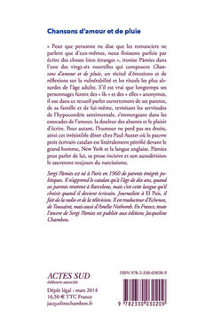 Chansons d'amour et de pluie