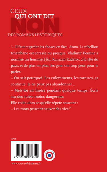 Anna Politkovskaïa : "Non à la peur"