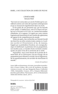 L'insoumise Simone Weil