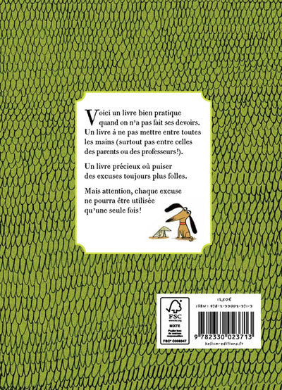 Je n'ai pas fait mes devoirs parce que...