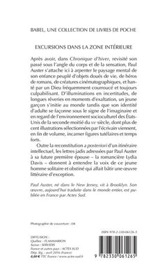 Excursions dans la zone intérieure