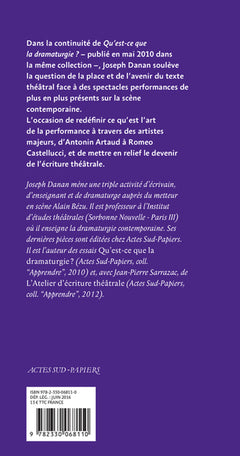 Entre théâtre et performance : la question du texte