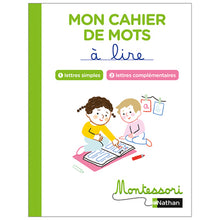 Mon cahier de mots à lire - Lettres simples et complémentaires