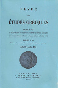Revue des études grecques
