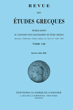 Revue des études grecques