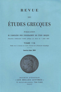 Revue des études grecques
