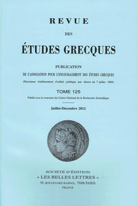 Revue des études grecques